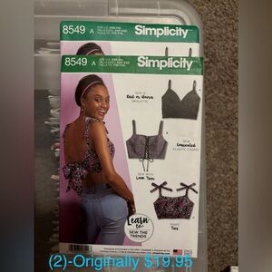Simplicity Women's Tie-Back Crop Top Sewing Pattern